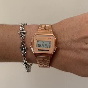 Casio Digital Watch Rose Gold Unisex Retro Y2K Quartz New